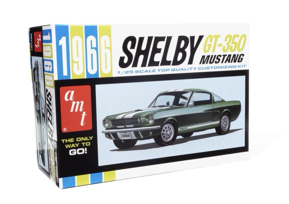 AMT 1/25 Scale 1966 Shelby Mustang GT-350 Plastic Model Kit AMT1491 New