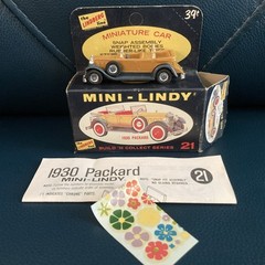 #21 Vtg Mini Lindy Lindberg 1930 Packard Build N Collection Series Snap Fit 1968