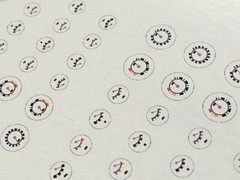 Standard Round White Gauge Face Decals for Scale Model Cars