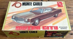 Vintage AMT 1/25 Scale 1970 Monte Carlo Motor City Stocker Series Model Built