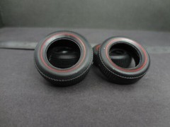 1:25 scale pad printed vinyl MUSCLE CAR RED LINE TIRES (2+2) Read for size
