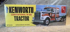 Sealed 1/25 Scale Kenworth Conventional W-925 Tractor Plastic Model Kit #AMT1021