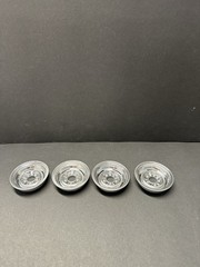 1:8 (4) Chrome Stock Steel Two Piece wheels Fits Monogram/Revell kits