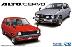 Aoshima 1/20 Scale Model Car(127)Kit Suzuki SS30V Alto/SS20 Cervo 1979 (2in1)