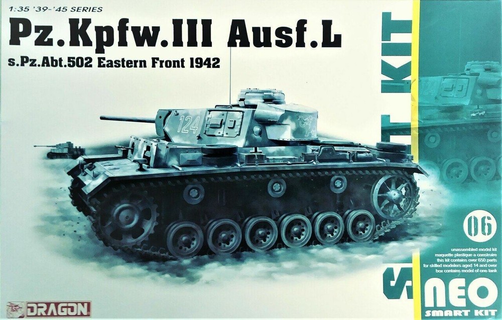 DRAGON 6957 1/35 Pz.Kpfw.III Ausf.L s.Pz.Abt.502 Eastern Front 1942
