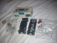 HUBLEY MODEL SJ DUESENBERG TOWN CAR, SEALED INSIDE, BIG 1/18 DIE-CAST, + 2 CARS