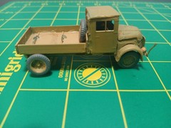 Africa Corps 1/72 1/87 ? Army Tank Trucks Built Model WW II German Tan Diorama