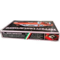 Vintage 1985 Fujimi Ferrari Testarossa 1/16 Scale Red Plastic Model Kit Japan