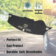 X AUTOHAUX Car Dashboard Cover Gray Polyester Non-Slip Mat Protector Carpet Sun