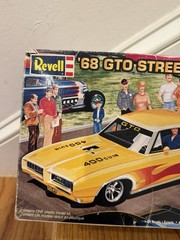 Revell 1:24 1968 Pontiac GTO Street Machine Kit Partially Built As Is Parts