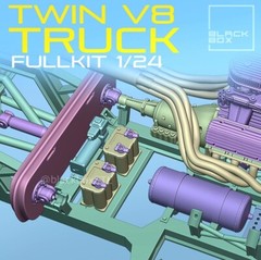 Vintage Style Twin V8 Cab Over Lowrider Custom Truck Resin model build kit