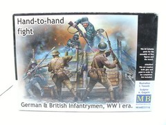 3 Master Box 1/35 scale WWI kits sealed bags in open boxes, Trench diorama