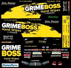 JIM DUNN GRIME BOSS Dodge 2013 NHRA 1/24th – 1/25th Scale Decals