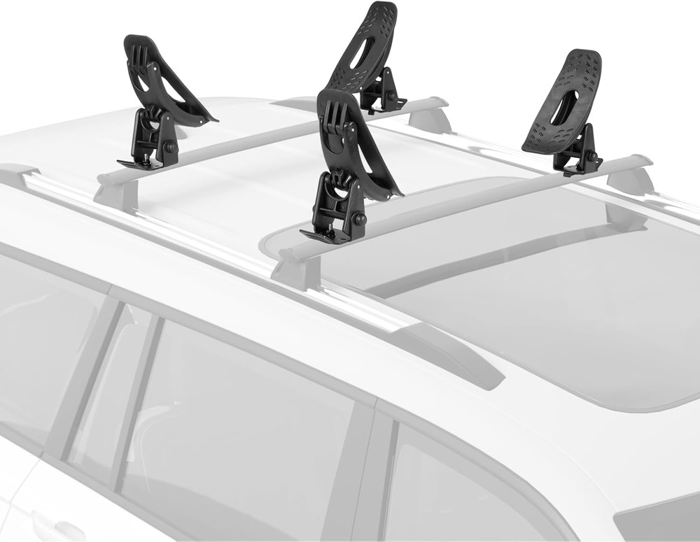 Bougerv T-Slot Kayak Roof Rack Saddles with Tie Down Straps, 150Lbs Capacity