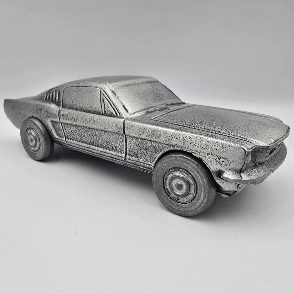 Vintage 1960’s Ford Mustangs Fastback Metal Pewter Bank