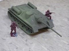 MIR / Roco Minitank Compatible WWII Russian SU-100 & Airfix Soldiers Lot#7394B©