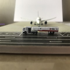 1:400 3d Printed Large Semi-trailer Refueling Truck Airport Static Diorama Model
