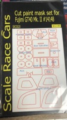 SCALE RACE CARS SRC0020 cut Paint Masks for Ford GT40 Mk.II ’67 Daytona Fujimi