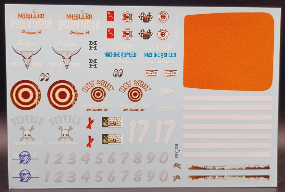 AMT | No. 1167 | 1:25 2’n 1 1925 Ford T Chopped Decals