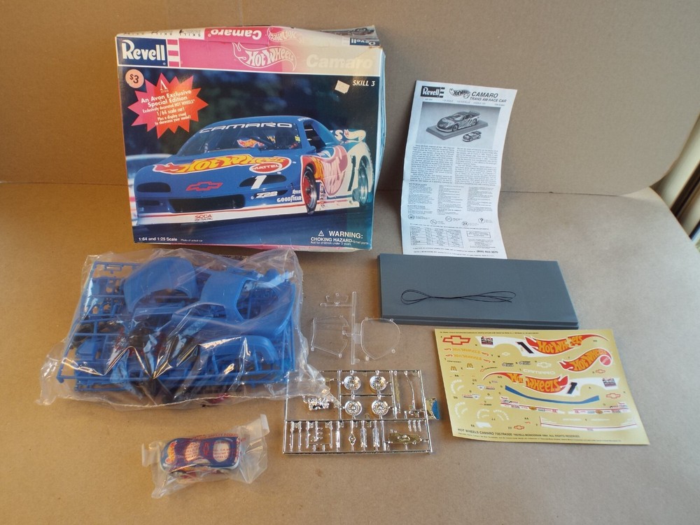 VTG Hot Wheels Revell Camaro 1/25 Plastic Model #F215141 New – Open Box – (Read)