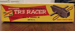 The Lindberg Line~TR3 Racer~Kit No 6240:75~Blue-Rubber Band Powered