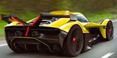 Lamborghini Race Car24Le Man Custom Built HyperCar12Carousel YELO1 18METAL Model