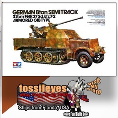 TAMIYA 35144 1/35 GERMAN 8-TON SEMI TRACK; 3.7CM FLAK 37 SD,KFZ.7/2 MODEL KIT