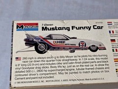 Vintage 1/24 MONOGRAM 7-ELEVEN MUSTANG FUNNY CAR #2710 FACTORY SEALED INSIDE ’85
