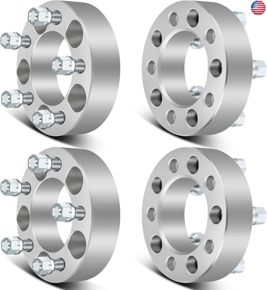 SCITOO 4Pcs 5×4.5 Wheel Spacers 1.5 inch Thread Pitch 12×1.5 Hub Bore 82.5mm 5