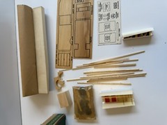 RARE – 1930’s TING-TRUCKS Railway Express Agency Truck Balsa Wood Model Kit