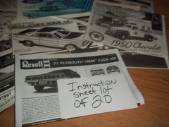 Model Car junkyard instruction sheet lot