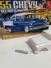 1:25 55 Chevy see through grill AMT. Model car NOT included
