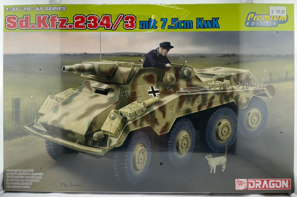 DRAGON MODEL 6786 Sd.Kfz.234/3 mit 7.5cm KwK Premium Edition w/Photo-Etched part