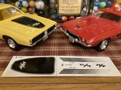 1972 DODGE CHALLENGER PROMO CAR MODEL CHARGER R/T “J-Kraft” DECAL SET MPC 1:25