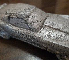 70s Chevy Corvette 7¼ Promo Car Silver Gray Offical Pace Car Plastic Paperweight