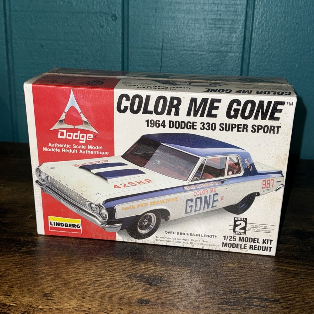 Lindberg Color Me Gone 1964 Dodge 330 Super Sport Kit # 72156 Factory Sealed