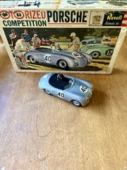Vintage Revell Motorized Competition Porsche 1/24 Built Model Kit with Box