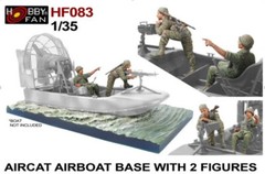 Hobby Fan 1/35 HF-083 Aircat Airboat Base with 2 US Soldiers (Vietnam War)