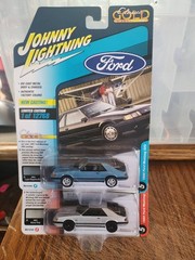 Johnny Lightning lot of 2 1986 Ford Mustang SVO 1/64 Diecast Model Car