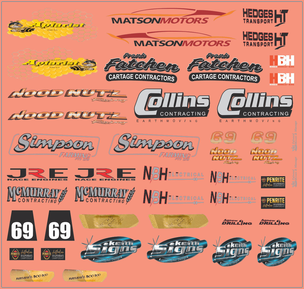 Various Truck Signage Multi-Scale Waterslide Decal Collection