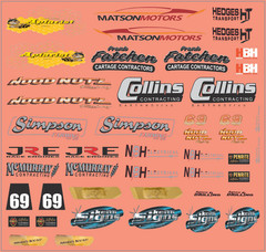 Various Truck Signage Multi-Scale Waterslide Decal Collection