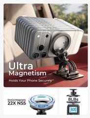 LISEN for MagSafe Car Phone Mount Strong Magnets Magnetic Phone Holders for Y…