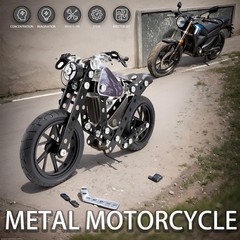 Metal Motorcycle Model Kit – 117 Pcs STEM Building Toys for Ages 8-16, DIY Assem