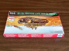 ESCI Ertl 1/72 Italian 75mm Fiat-Ansaldo 75/18 Tank New in Box #8031
