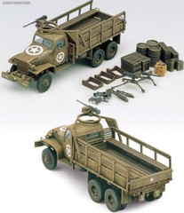 Academy 1/72 US 2.5ton Cargo Truck & Accessories Vehicle Plastic Model Kit 13402