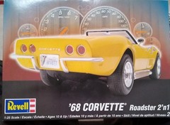 Revell ’68 Chevy Corvette Roadster-2 IN 1-OPEN BOX-Complete-Trophy & Goodies