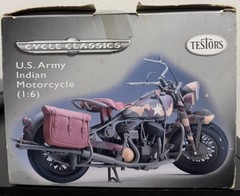 TESTORS #717 – U.S. Army Indian Motorcycle – 1:6 Scale – NEW!! open box
