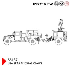 SSMODEL SS72137 1/72 Military Model USA SPAA M1097A2 CLAWS WOT