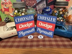 CHRYSLER DODGE DEALERSHIP SIGN PANEL SET “J-Kraft” PROMO MODEL CAR SIZE 1:25