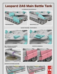 RYEFIELD RM5065 1/35 Leopard 2A6 Main Battle Tank model kit With movable track